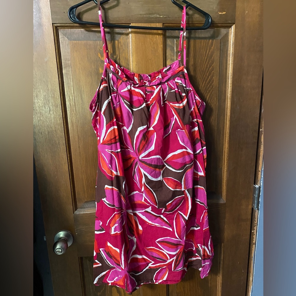 Xhilaration Pink and Brown Floral Mini Dress